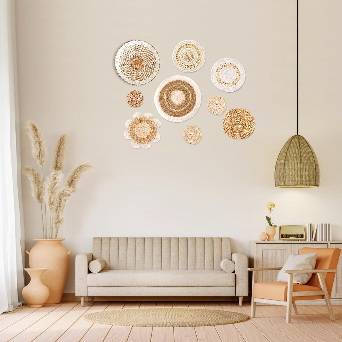 See Seattle woven back-hook design makes hanging easy.