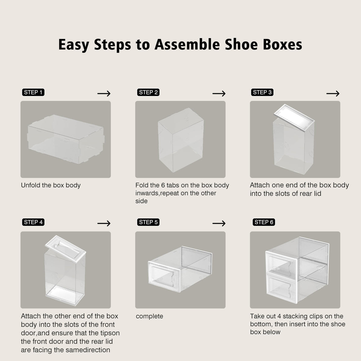 SEE SPRING clear-front design helps locate the right pair quickly