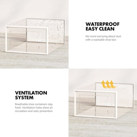 SEE SPRING stackable transparent bin organizes space while keeping shoes visible