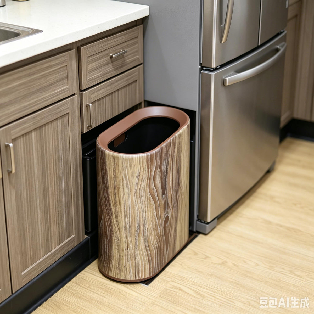 Seebemxx compact bin fits beside toilets or desks.