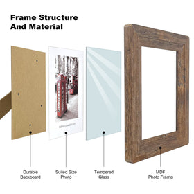 Seedling Photo Frame tempered glass close-up highlights clear protection.