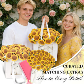 SEEGU Sunflower Bouquet Blanket packaging box ready-to-gift.