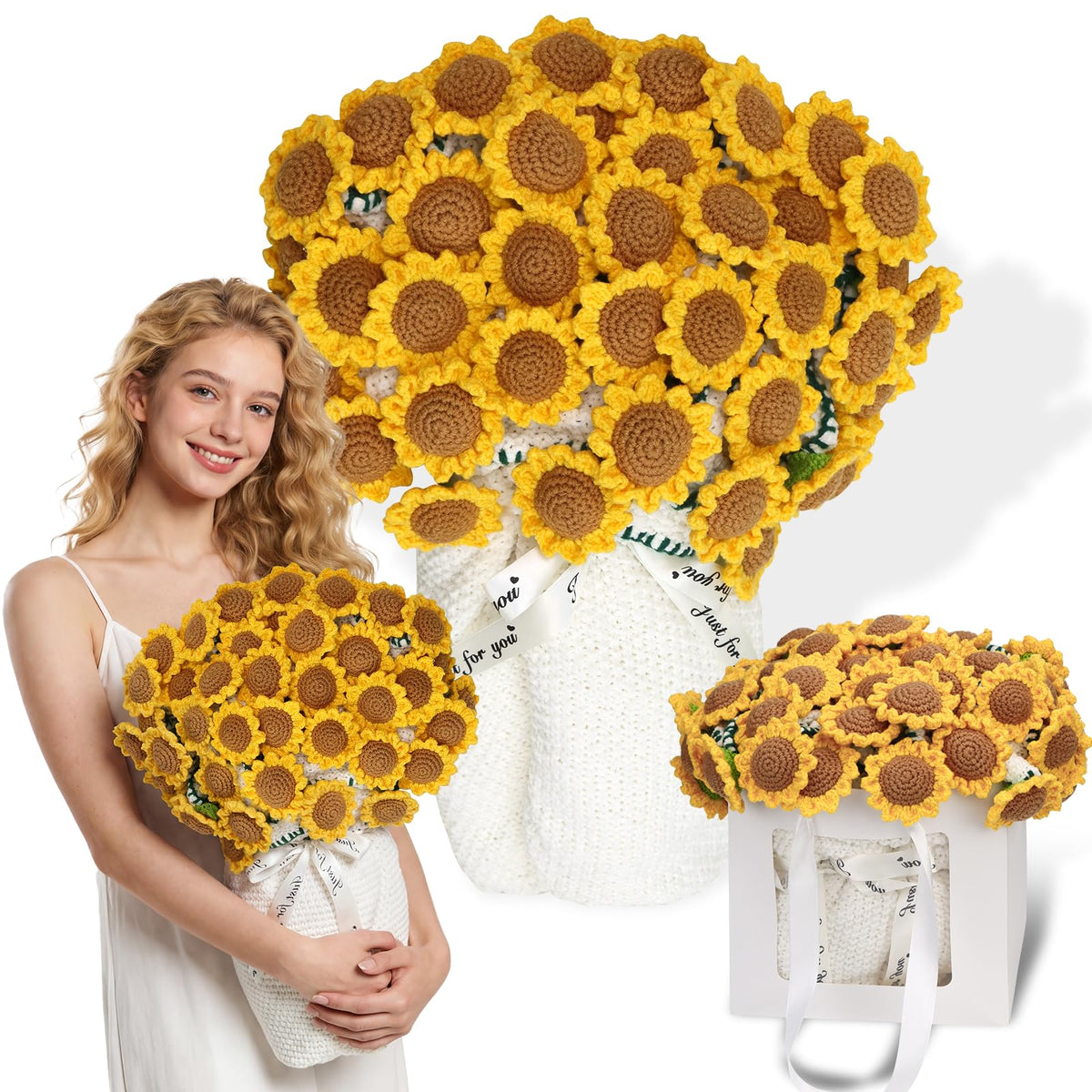 SEEGU Sunflower Bouquet Blanket travel-ready lightweight warmth.
