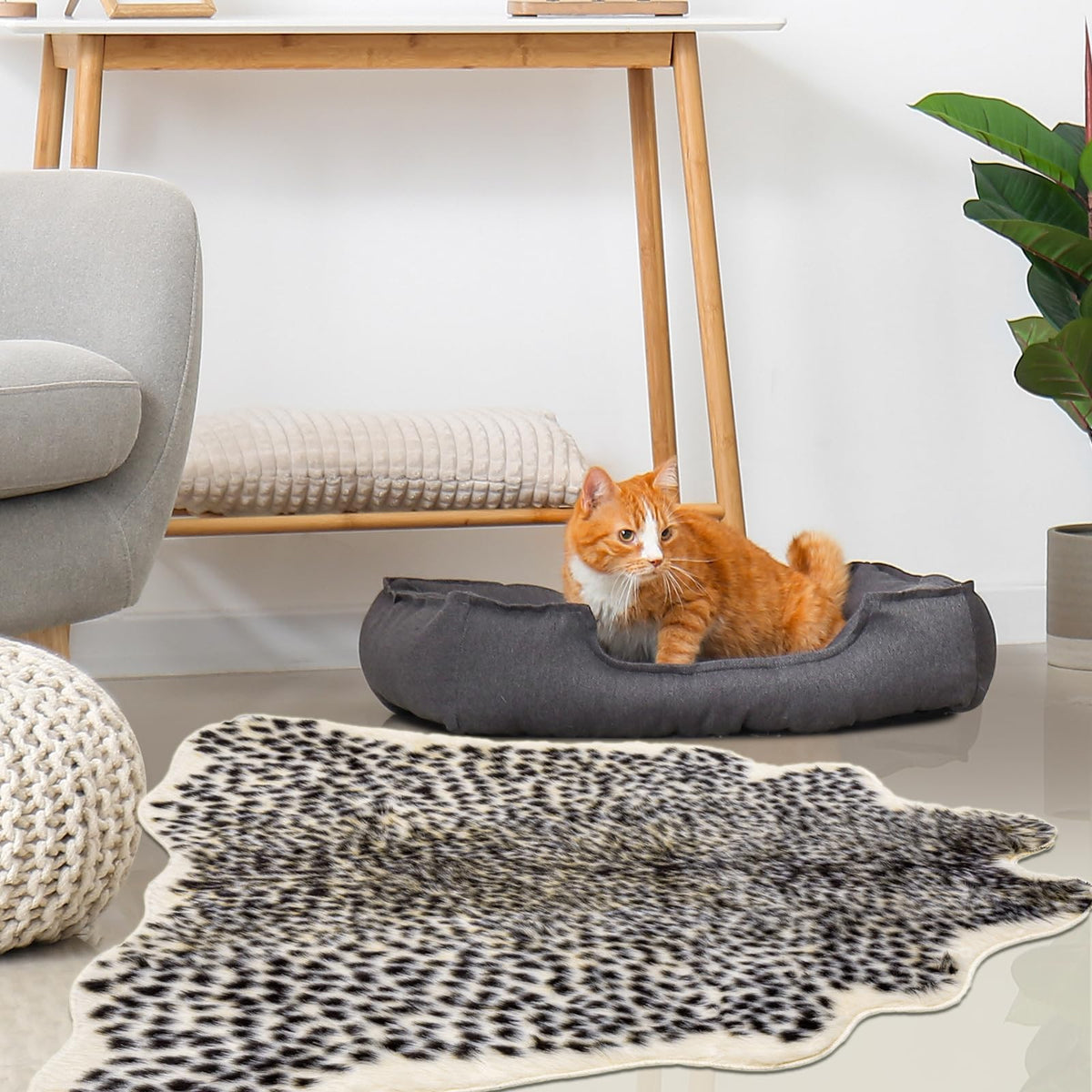 Seek4comfortable leopard print rug cozy corner elevates space