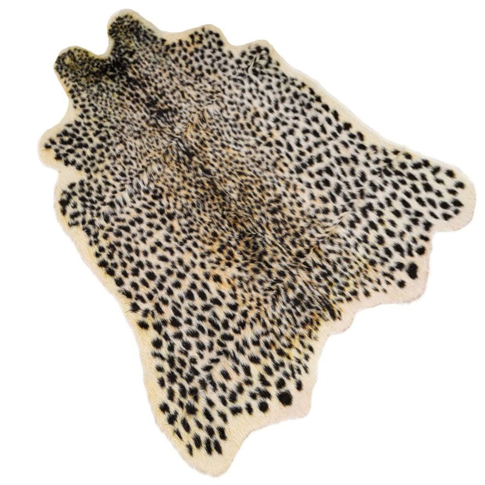 Seek4comfortable leopard-print-rug adds playful charm and cozy texture to a child's room.