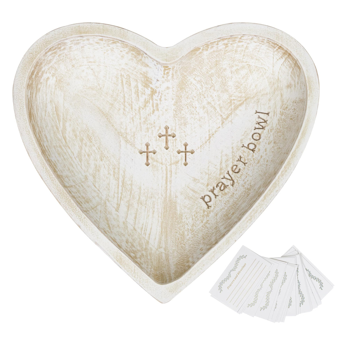 SeekElegant prayer bowl with cross and 24 cards for daily devotion.