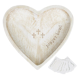 SeekElegant prayer bowl with cross and 24 cards for daily devotion.