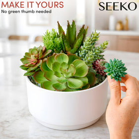 SEEKO Succulents bendable stems enable versatile displays for modern or rustic décor.
