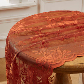 SEEKRIGHT Autumn-inspired terracotta curtains elevate cozy room decor.