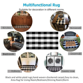 SEEKSEE reversible front door rug extends life with a reversible design.