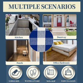 SEEKSEE reversible front porch rug extends life by flipping worn sides.