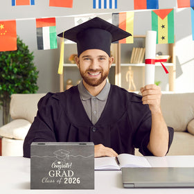 Seeloowy Graduation Memory Keepsake Box lid-closeup showcases the durable lid mechanism.