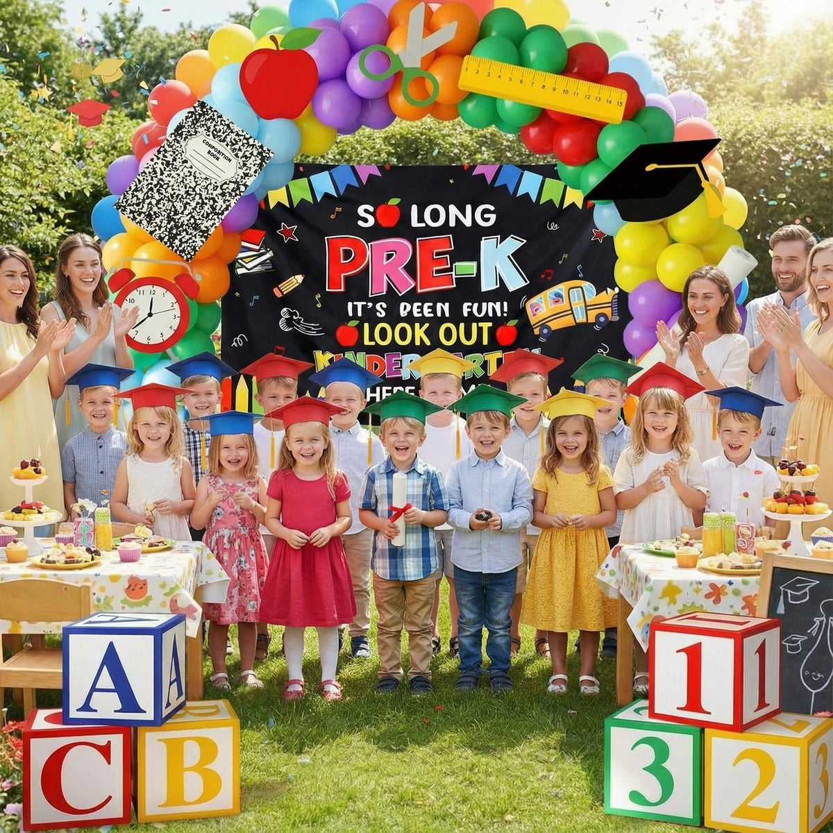 Seenelling pre-k graduation decoration kit enables easy, charming setup