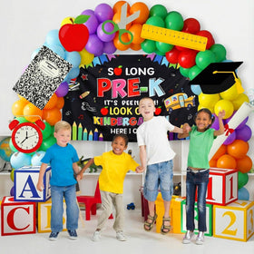Seenelling school element cutouts decorate walls for milestone moments