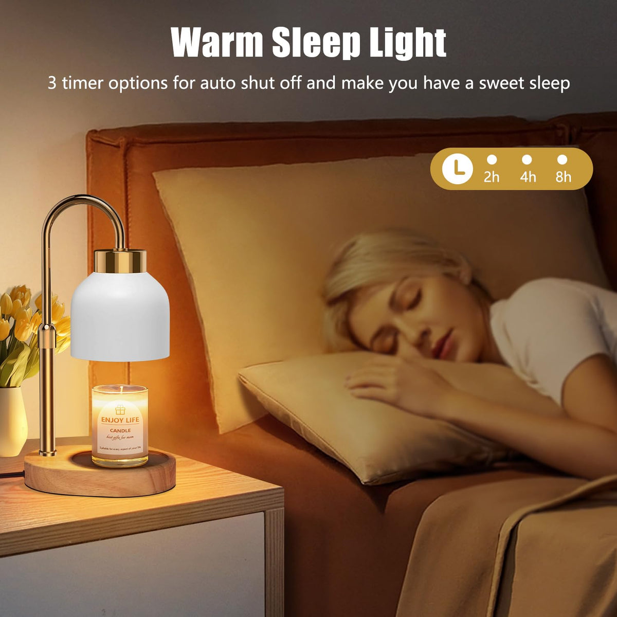 Seenlast eco-friendly candle warmer provides flame-free, smokeless scent diffusion.
