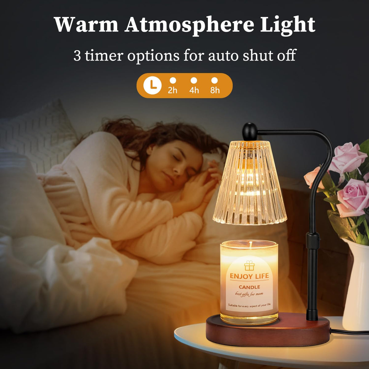 Seenlast wooden-base warmer with anti-slip pads for stable placement.