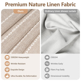 Seenus cotton-stripe pattern creates linen-like texture for Boho chic