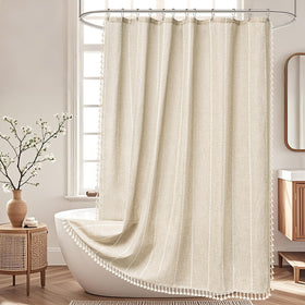 Seenus machine-washable and wrinkle-resistant for busy bathrooms