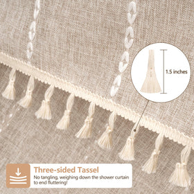 Seenus three-sided tassels weight curtain to prevent billowing