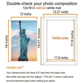 SESEAT 12x18 wall-horizontal frame supports horizontal gallery layouts