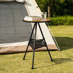 Sefulei couch-side table in brown, lightweight for daily use.