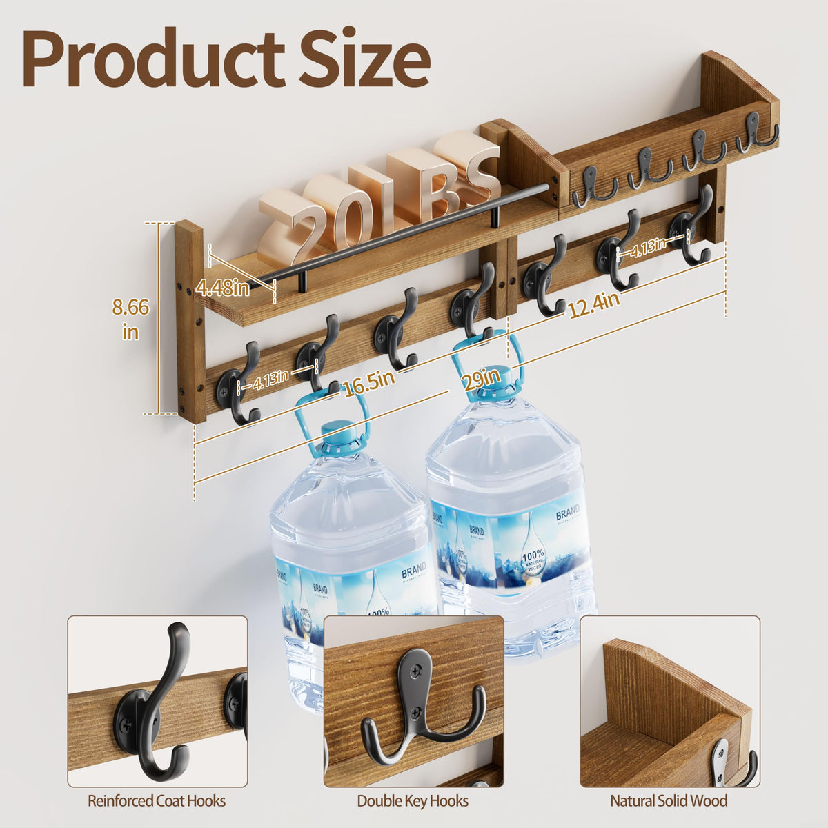 Segtenant wall mount shelf display for compact organization