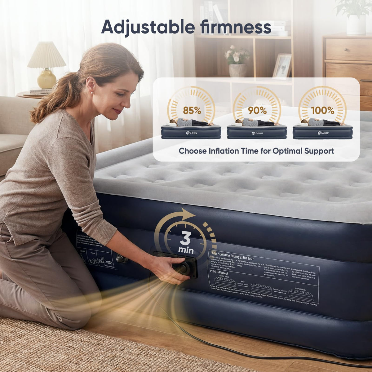 Sekey odorless PVC material ensures a cleaner, more comfortable night.