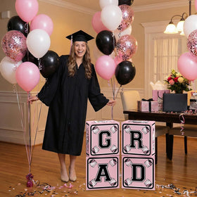 SEL pink balloon boxes 30cm for elegant grad display and gift accents