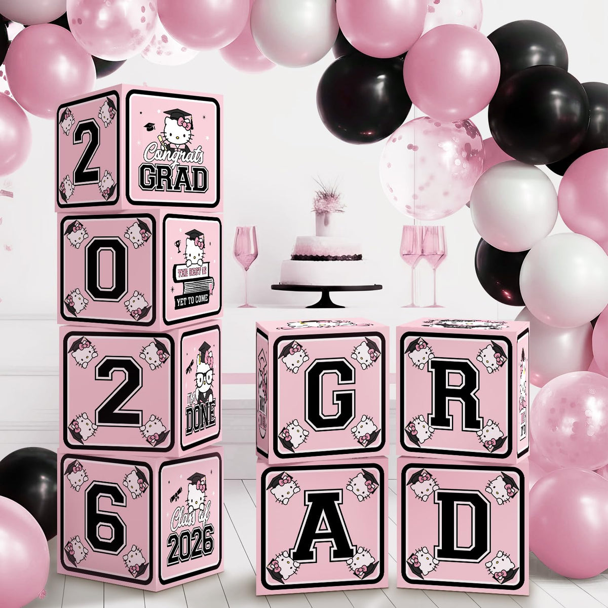 SEL pink confetti balloons 12in ideal for festive graduation decor