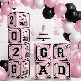 SEL pink confetti balloons 12in ideal for festive graduation decor
