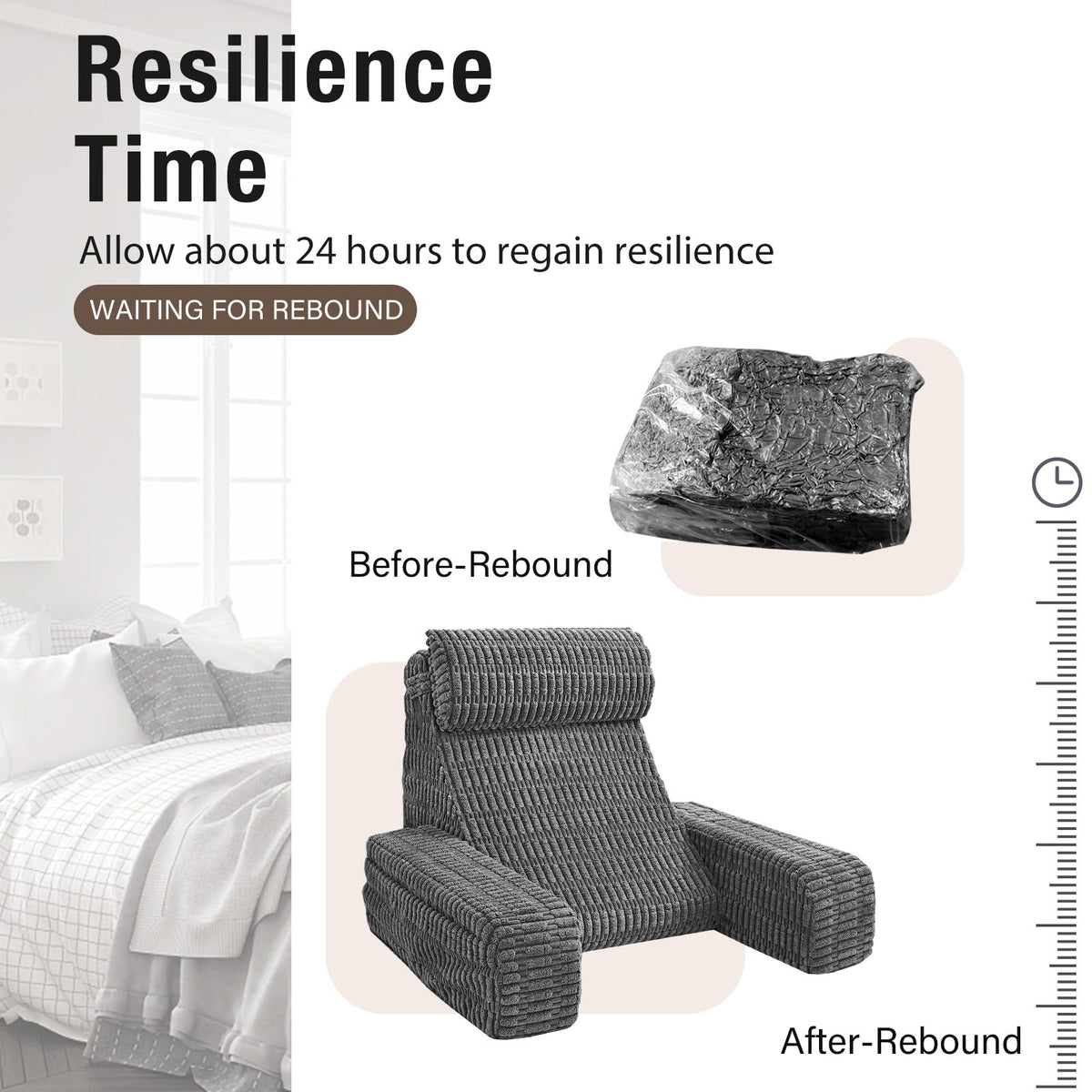 Selectico washable cover design simplifies cleaning for a fresh, tidy look.