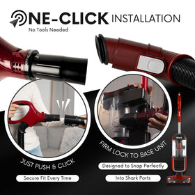 Selgo tangle-free vacuum hose design stays smooth during cleaning.