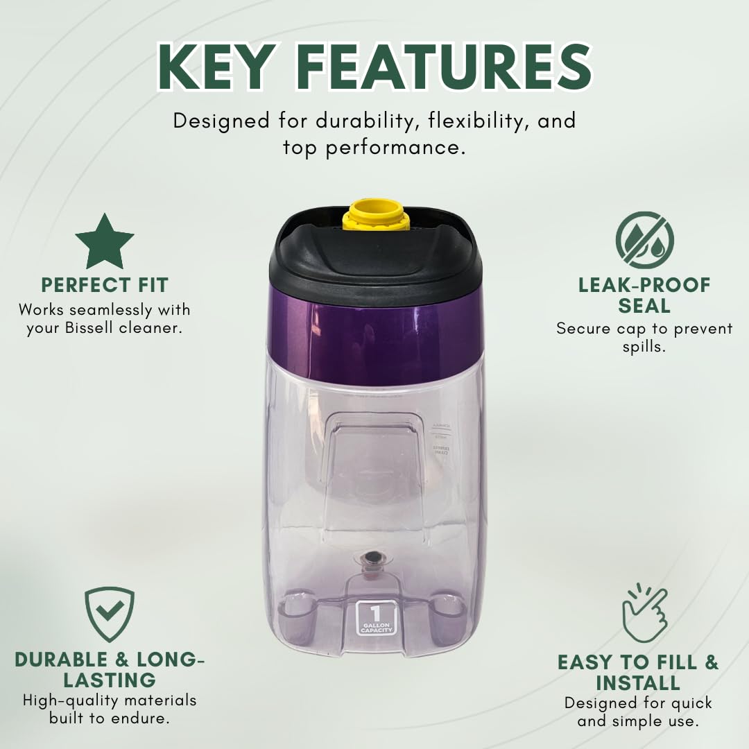 Selgo tank cap provides secure seal to prevent leaks during carpet cleaning.