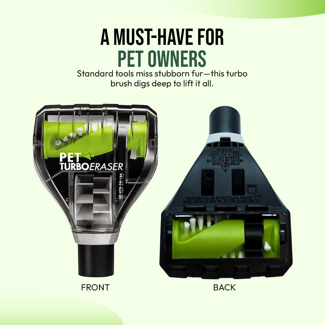Compact design helps reach stairs and corners for pet hair removal.