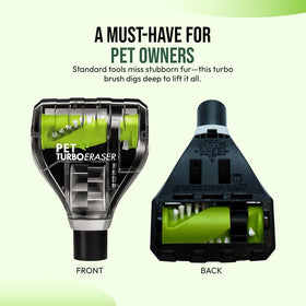 Compact design helps reach stairs and corners for pet hair removal.
