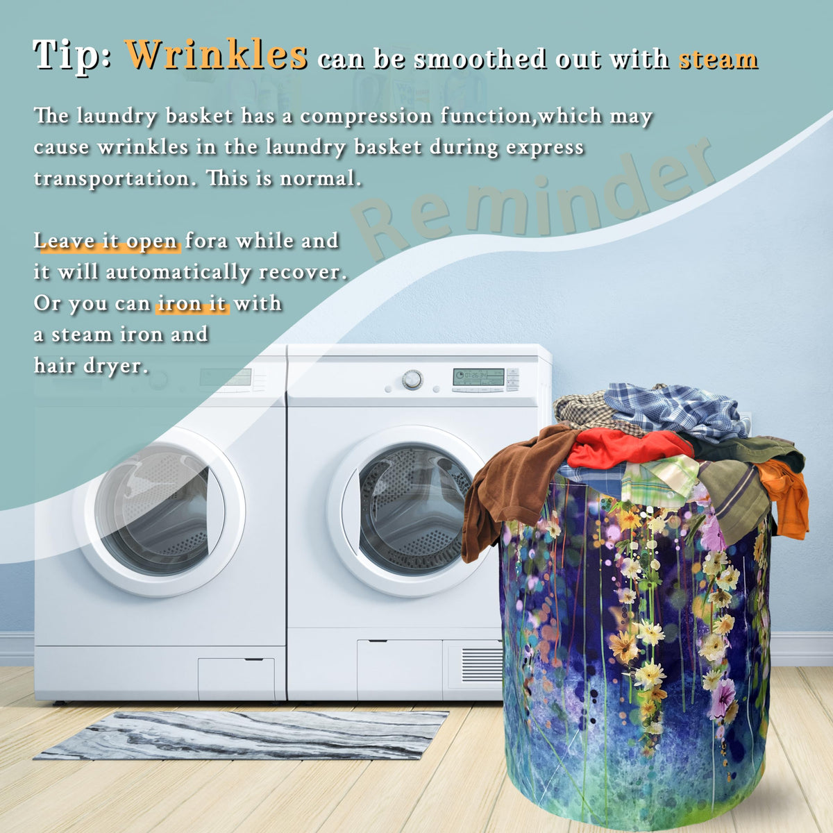 Multipurpose storage for toys and clothes with SELIONLIKN floral basket.