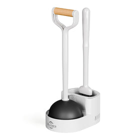 Sellemer 2-in-1 set in holder demonstrating space-saving bathroom storage.