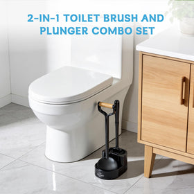 Sellemer black bathroom cleaning kit in a modern finish.