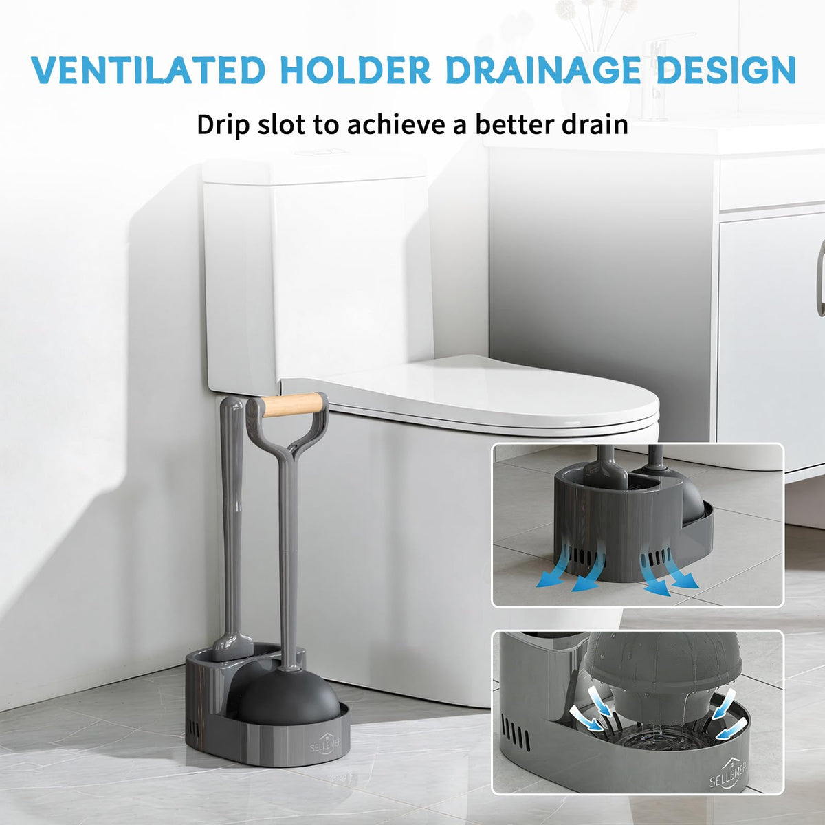 Sellemer curved head enabling cleaning in hard‑to‑reach areas