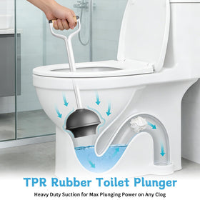 Sellemer heavy-duty plunger with strong suction for quick unclogging.