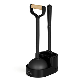 Sellemer 2-in-1 set with curved brush head for deep under-rim cleaning.