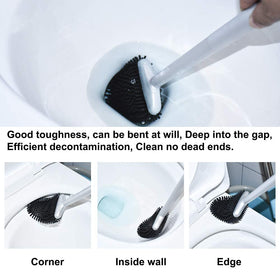Sellemer silicone bristles prevent scratching while cleaning ceramic surfaces.