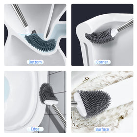 Sellemer silicone-bristles brush head keeps hair tangling low during cleaning