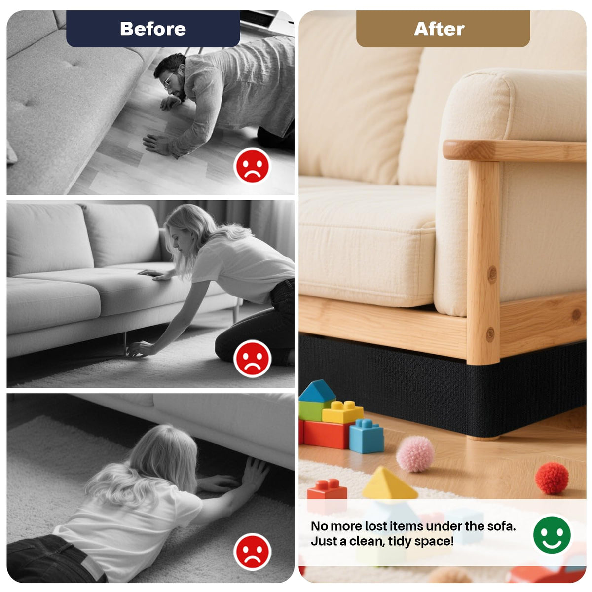 Sellmazon sofa-blocker-length-123in demonstrates full coverage for larger seating areas