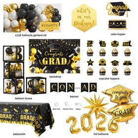 Selonica black balloons 10in provide bold contrast for elegant graduation decor