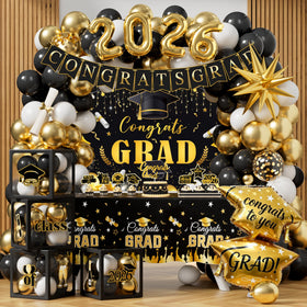 Selonica class of 2026 backdrop banner creates a polished graduation photo wall