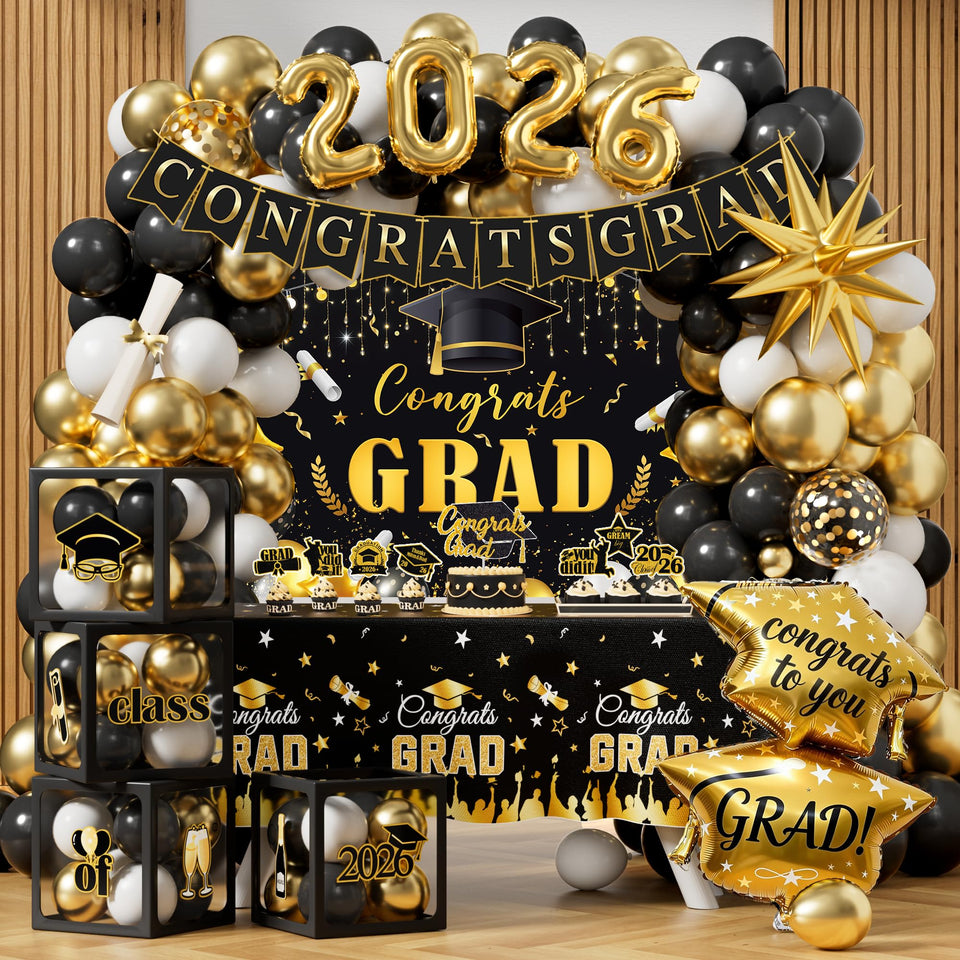 Selonica class of 2026 backdrop banner creates a polished graduation photo wall