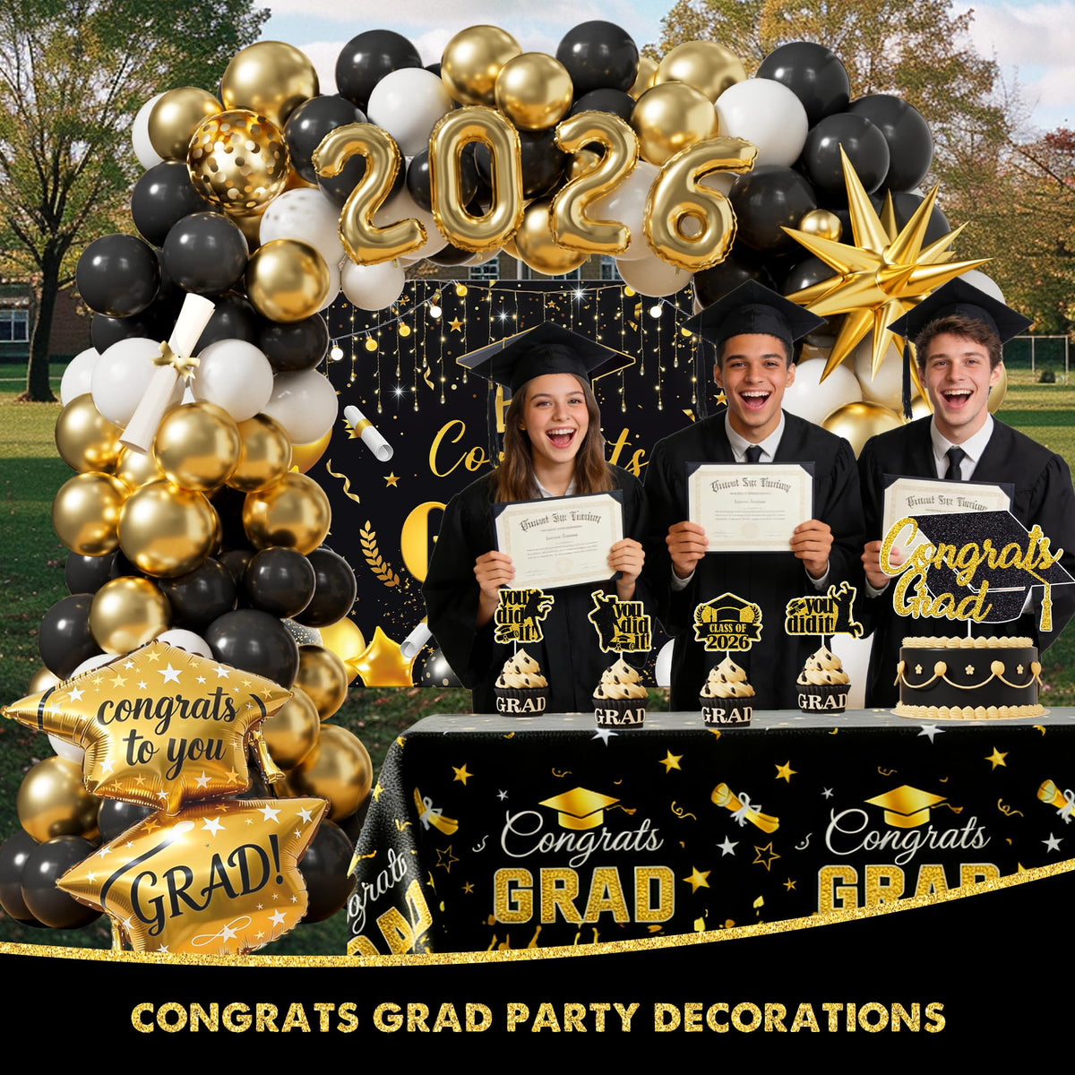 Selonica graduation cap foil balloon adds festive topper flair