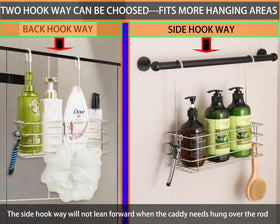 Seltomer large-capacity basket fits shampoos, body wash, and more.