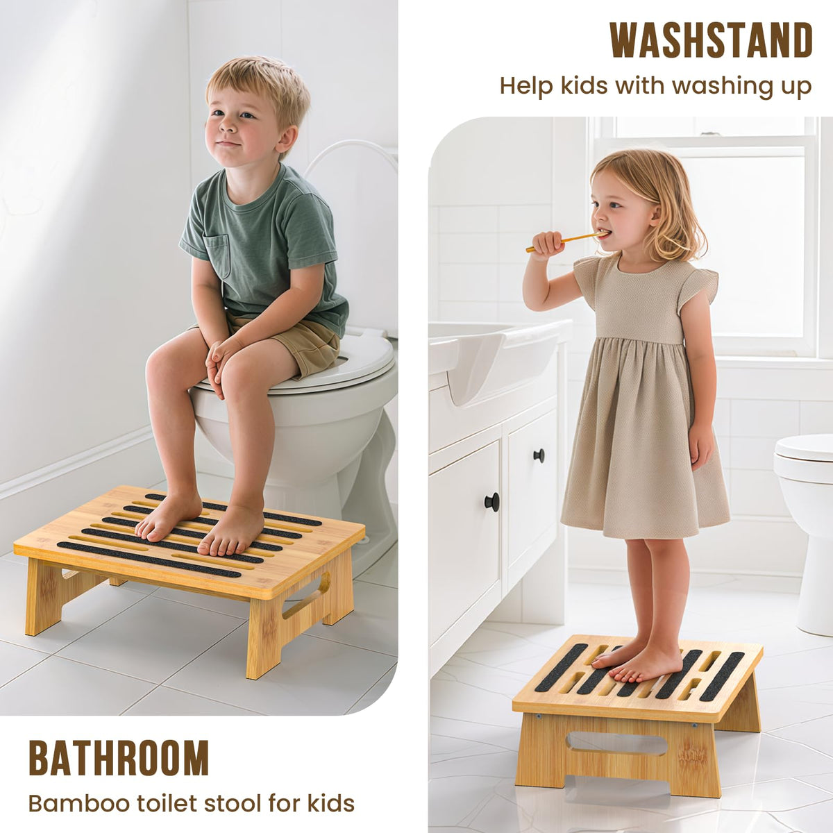 SeLucky easy-to-carry stool with a built-in handle for quick transport.